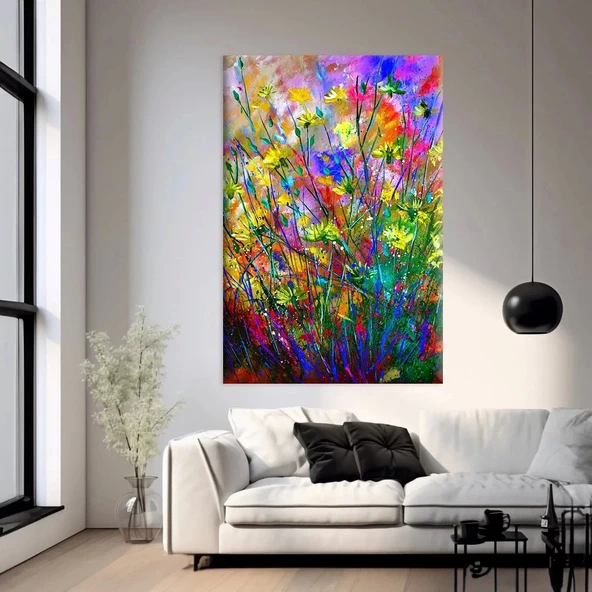 Rengarenk Çiçekler Kanvas Tablo ürün görseli
