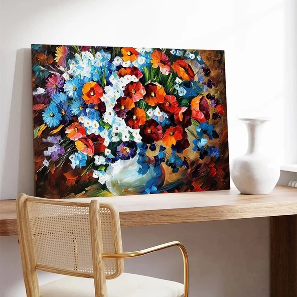 Natürmort - Leonid Afremov Kanvas Tablo - Resim 3