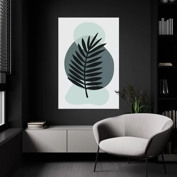 Siyah Palmiye Kanvas Tablo ürün görseli