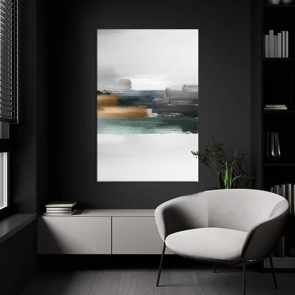 Çizgili Renkli Kanvas Tablo ürün görseli