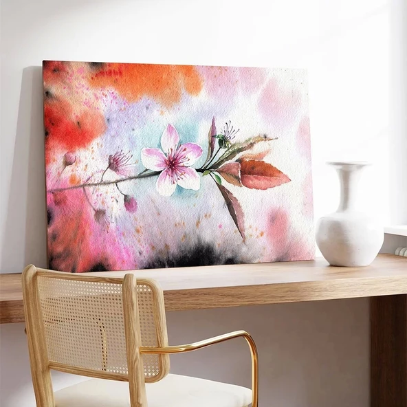 Kiraz Çiçeği Kanvas Tablo - Resim 3