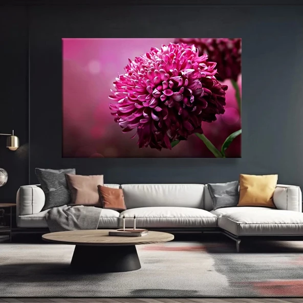Pembe Çiçek Kanvas Tablo ürün görseli