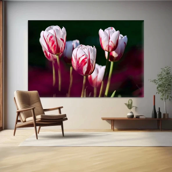 Pembe Lale Kanvas Tablo - Resim 3