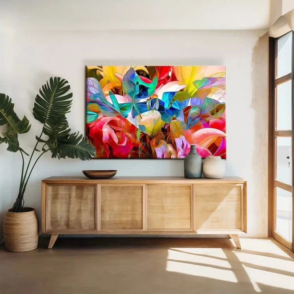 Renkli Çiçekler Kanvas Tablo ürün görseli