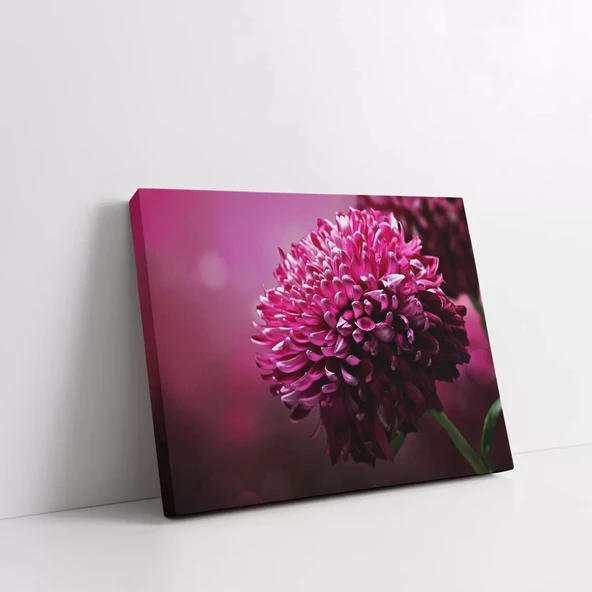 Pembe Çiçek Kanvas Tablo - Resim 2