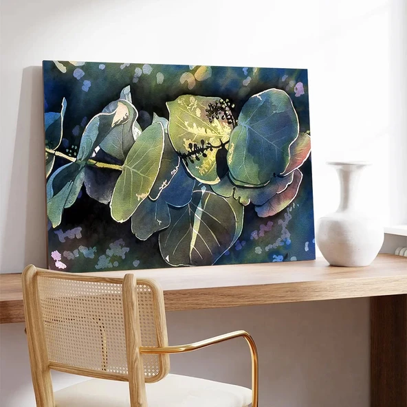 Dallardaki Yapraklar Kanvas Tablo - Resim 3