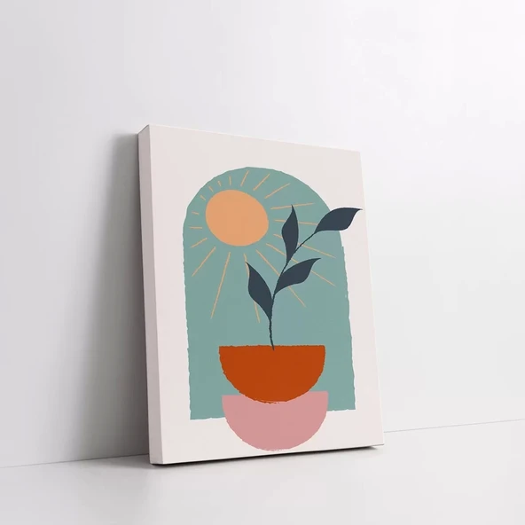 Yaprak Desenli Kanvas Tablo - Resim 3