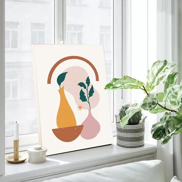 Botanik Simgeler Kanvas Tablo - Resim 2