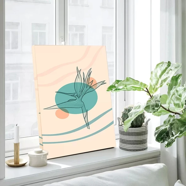 Minimal Art Çizgili Kanvas Tablo - Resim 2