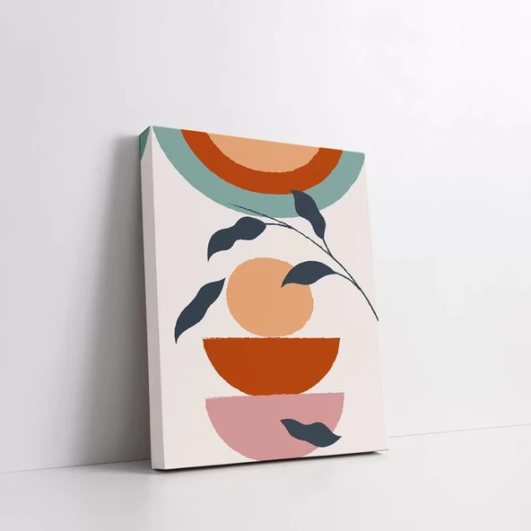 Botanik Baskılı Yapraklı Kanvas Tablo - Resim 3