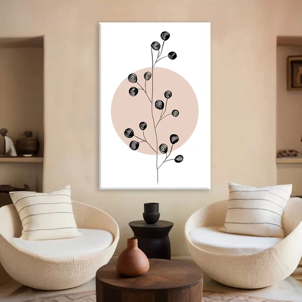 Çizgili ve Daireler Kanvas Tablo ürün görseli