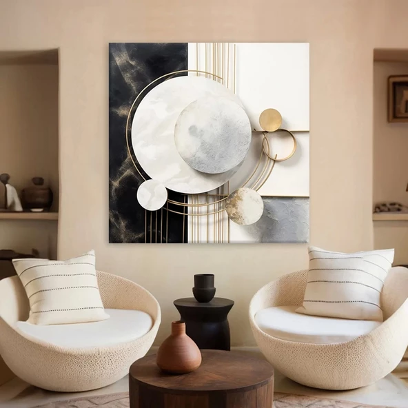 Modern Geometri Kanvas Tablo ürün görseli