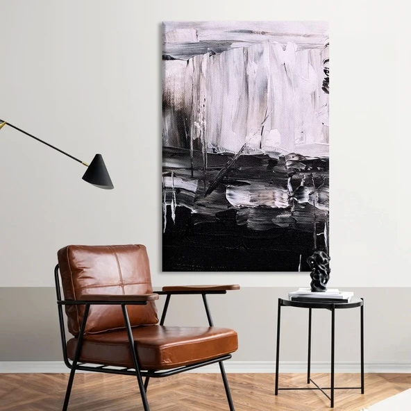 Beyazdan Siyaha Kanvas Tablo ürün görseli