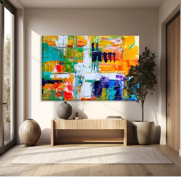 Renkli Düşler Mozaği Kanvas Tablo ürün görseli