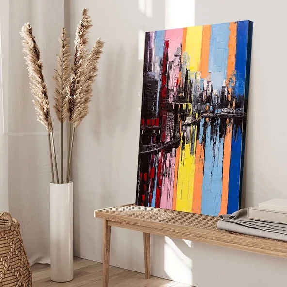 Şehir Çizgileri Kanvas Tablo - Resim 3