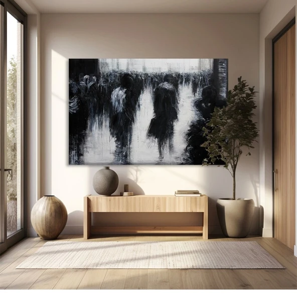 Siyah Beyazın Derinliği Kanvas Tablo ürün görseli