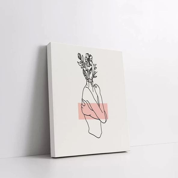 Çiçek Human Kanvas Tablo - Resim 3