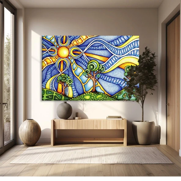 Hayat Ağacının Ritmi Kanvas Tablo ürün görseli