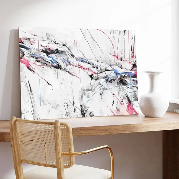 Modern Çizgilerin Zarafeti Kanvas Tablo - Resim 3