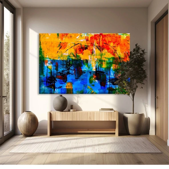 Soyut Renkler Harmanı Kanvas Tablo ürün görseli