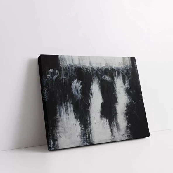 Siyah Beyazın Derinliği Kanvas Tablo - Resim 2