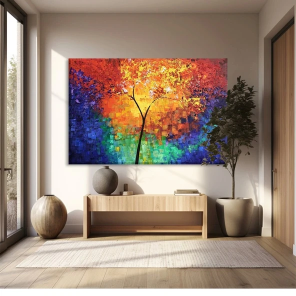 Renkli Doku Sinfonisi Kanvas Tablo ürün görseli