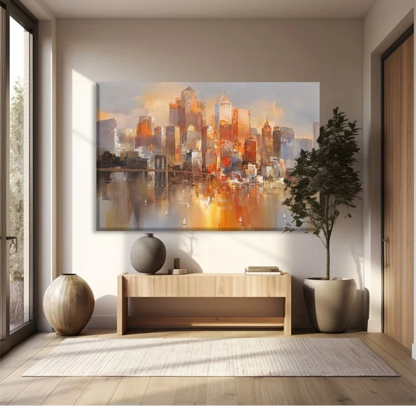 Şehir Işıkları Kanvas Tablo ürün görseli
