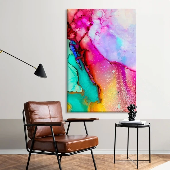 Renklerin Sıvı Dansı Kanvas Tablo ürün görseli