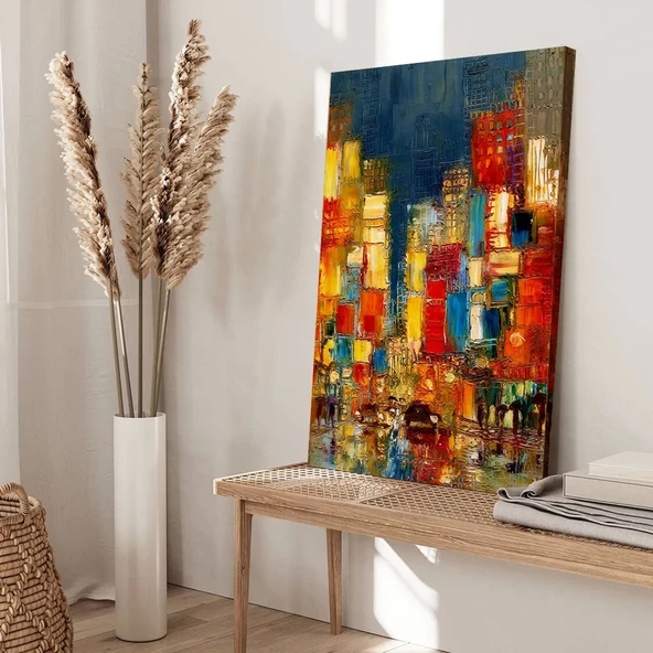 Şehir Yansımaları Kanvas Tablo - Resim 3