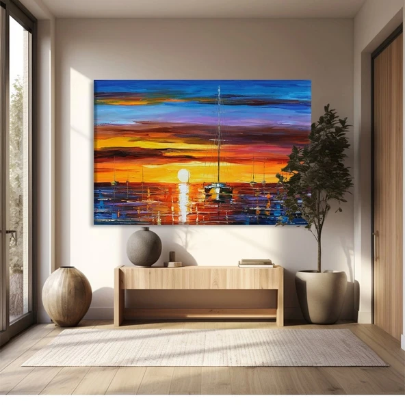 Günbatımı Yansımaları Kanvas Tablo ürün görseli