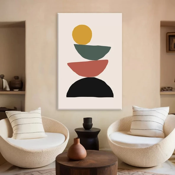 Rengarenk Sessizlik Kanvas Tablo ürün görseli