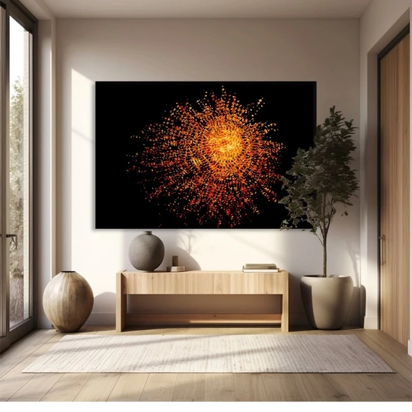 Gece Ateşi Kanvas Tablo ürün görseli