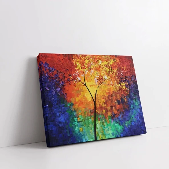 Renkli Doku Sinfonisi Kanvas Tablo - Resim 2