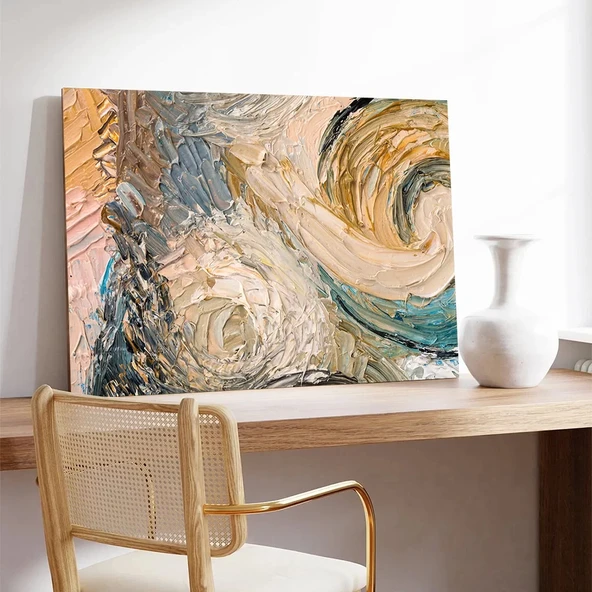 Deniz Kabuğu Desenleri Kanvas Tablo - Resim 3