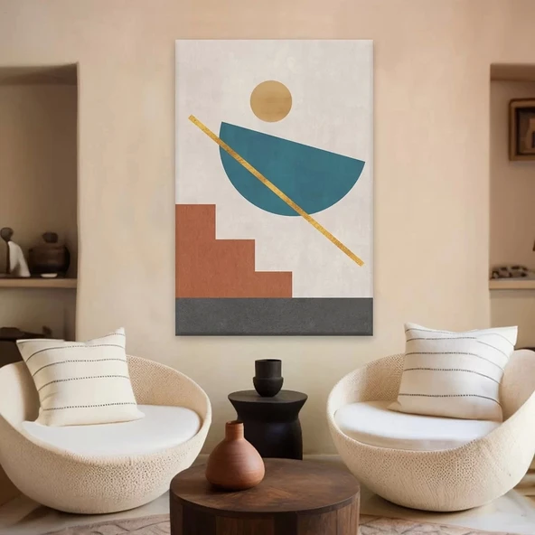 Geometrik Simetri Kanvas Tablo ürün görseli