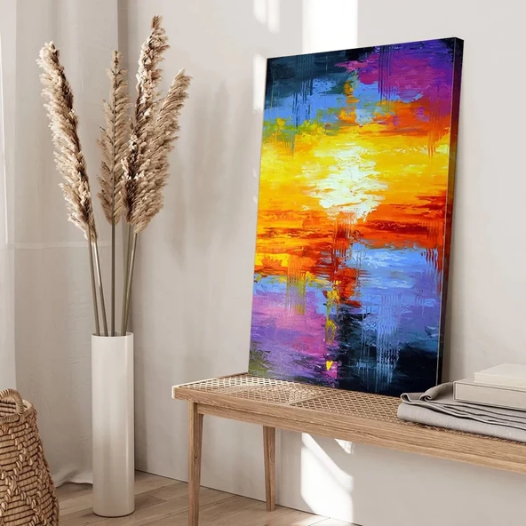 Geceye Düşen Renkler Kanvas Tablo - Resim 3