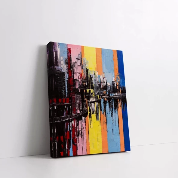 Şehir Çizgileri Kanvas Tablo - Resim 2