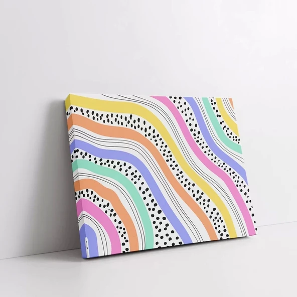Psikedelik Dalgalar Kanvas Tablo - Resim 2