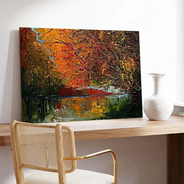 Sonbahar Renk Dansı Kanvas Tablo - Resim 3