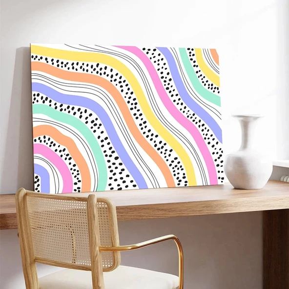 Psikedelik Dalgalar Kanvas Tablo - Resim 3