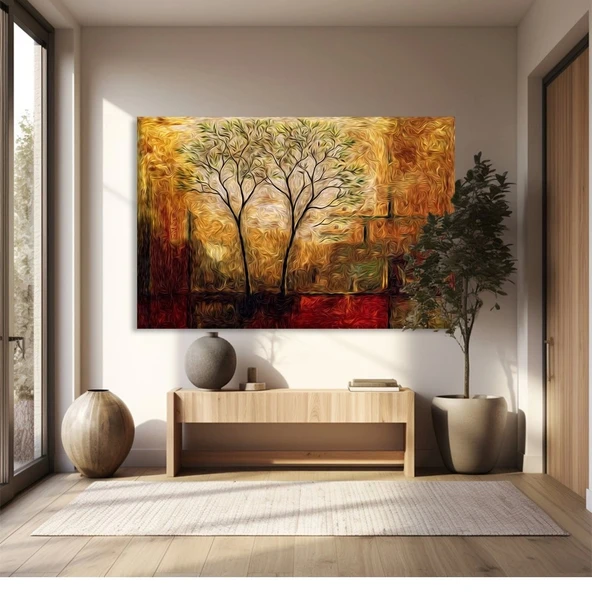 Dört Mevsim Ağacı Kanvas Tablo ürün görseli