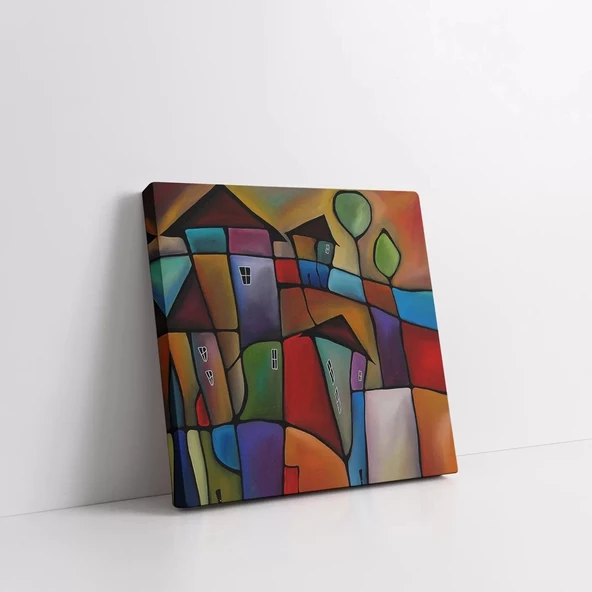 Geometrik Düzen Kanvas Tablo - Resim 2