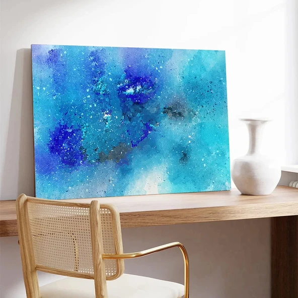 Mavi Uzay Dokusu Kanvas Tablo - Resim 3