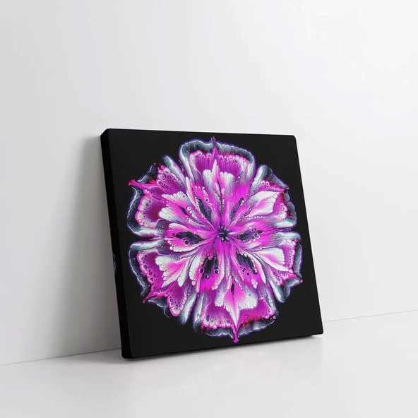 Mor Çiçeğin Büyüsü Kanvas Tablo - Resim 2