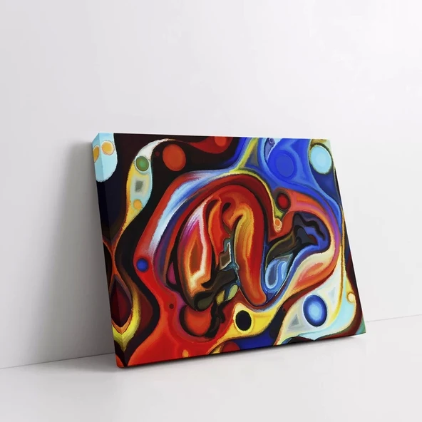 Sıvı Renkler Labirenti Kanvas Tablo - Resim 2
