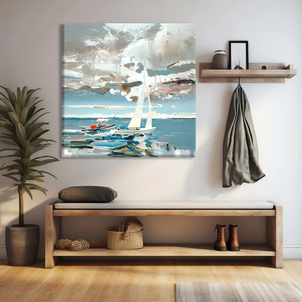 Deniz Feneri Serenadı Kanvas Tablo ürün görseli