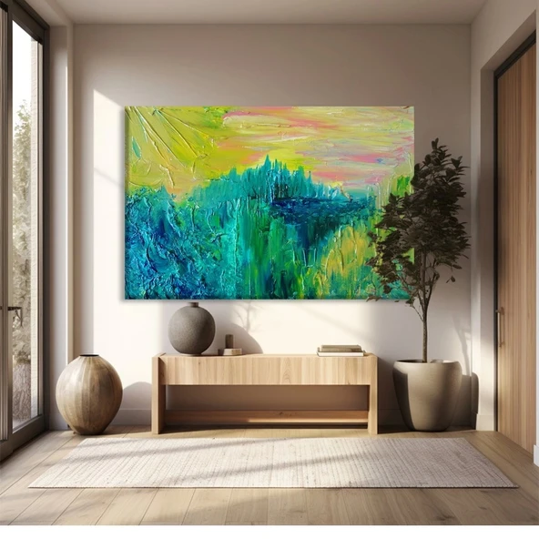 Yeşil Uyanış Kanvas Tablo ürün görseli