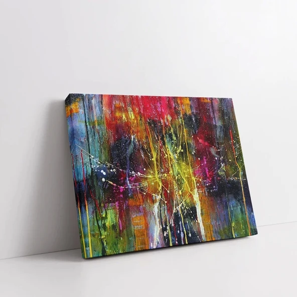 Renkli Yağmur Kanvas Tablo - Resim 2