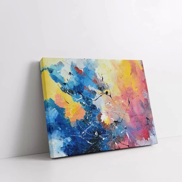 Renkli Dalgalar Kanvas Tablo - Resim 2