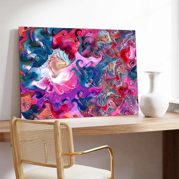 Psikedelik Akış Kanvas Tablo - Resim 3